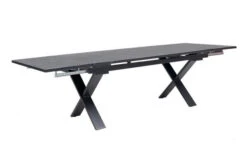 OUTFLEXX Esstischgarnitur, OUTFLEXX® Anthrazit Matt, Alu / Spraystone / Textil, Tisch 180/280x100cm, 8 Stapelsessel -Garden Ease Wohnen Verkaufe 22137 6.jpg