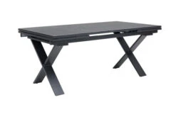 OUTFLEXX Esstischgarnitur, OUTFLEXX® Anthrazit Matt, Alu / Spraystone / Textil, Tisch 180/280x100cm, 8 Stapelsessel -Garden Ease Wohnen Verkaufe 22137 8.jpg