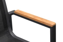 OUTFLEXX Esstischgarnitur, OUTFLEXX® Anthrazit Matt, Alu / Teak / Textil, Tisch 180/240x100cm, 6 Stapelsessel -Garden Ease Wohnen Verkaufe 22187 12.jpg