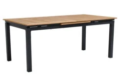 OUTFLEXX Esstischgarnitur, OUTFLEXX® Anthrazit Matt, Alu / Teak / Textil, Tisch 180/240x100cm, 6 Stapelsessel -Garden Ease Wohnen Verkaufe 22187 9.jpg