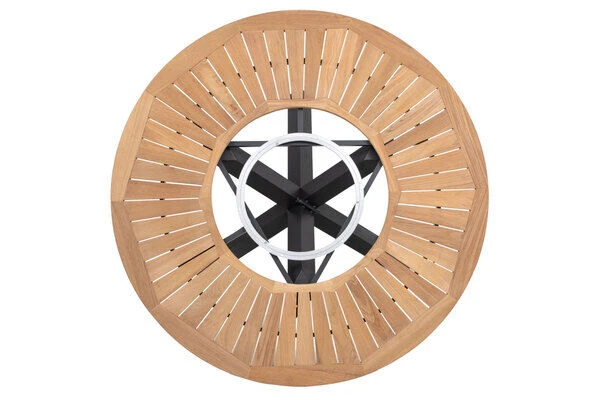 OUTFLEXX Esstischgarnitur, OUTFLEXX® Anthrazit Matt, Alu / Teak / Textil, Esstisch Ø 150 Cm, 5 Multipositionssessel 8 OUTFLEXX Esstischgarnitur, OUTFLEXX® Anthrazit Matt, Alu / Teak / Textil, Esstisch Ø 150 Cm, 5 Multipositionssessel – Bild 8