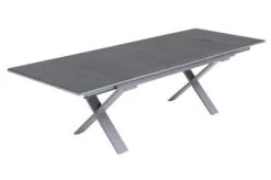 OUTFLEXX Esstischgarnitur, Silber, Alu / Keramik / Textil, Tisch 180/280x100cm, 4 Stapelsessel, 2 Multipo -Garden Ease Wohnen Verkaufe 22217 9.jpg