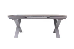 OUTFLEXX Esstischgarnitur, Silber, Alu / HPL / Textil, Tisch 180/280x100cm, 8 Stapelsessel, 2 Multipo -Garden Ease Wohnen Verkaufe 22228 12.jpg