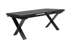 OUTFLEXX Esstischgarnitur, Anthrazit, Alu / Keramik / Textil, 180/280x100cm, 2 Multipo, 4 Stapelsessel -Garden Ease Wohnen Verkaufe 22235 10.jpg