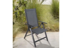 OUTFLEXX Esstischgarnitur, Anthrazit, Alu / Keramik / Textil, 180/280x100cm, 2 Multipo, 4 Stapelsessel -Garden Ease Wohnen Verkaufe 22235 3.jpg