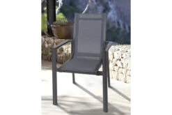 OUTFLEXX Esstischgarnitur, Anthrazit, Alu / Keramik / Textil, 180/280x100cm, 2 Multipo, 4 Stapelsessel -Garden Ease Wohnen Verkaufe 22235 6.jpg