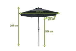OUTFLEXX Mittelstockschirm, Anthrazit, Aluminium, Ø 270 Cm, Rund -Garden Ease Wohnen Verkaufe 22323 3.jpg