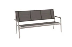 KETTLER BasicPlus3er Bank, Silber/anthrazit, Alu/Textilene, 67 X 97 X 191, 0310612-0000