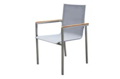 OUTFLEXX Esstischgarnitur, Silber, Edelstahl/Granit/Textil, 200x100 Cm, 6 Gartensessel, Armlehnen Aus Teak -Garden Ease Wohnen Verkaufe 22771 06.jpg