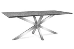 OUTFLEXX Esstischgarnitur, Silber/schwarz, Edelstahl/Granit/Textil, 200x100 Cm, 4 Gartensessel, 2 Multipos, Armlehnen Aus FSC-Teak -Garden Ease Wohnen Verkaufe 22786 02.JPG