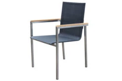 OUTFLEXX Esstischgarnitur, Silber/schwarz, Edelstahl/Granit/Textil, 200x100 Cm, 4 Gartensessel, 2 Multipos, Armlehnen Aus FSC-Teak -Garden Ease Wohnen Verkaufe 22786 03.jpg