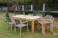 OUTFLEXX Sitzgruppe, Natur, Akazie, Esstisch 200 X 100 Cm, 8 Personen