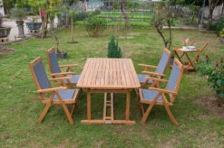 OUTFLEXX Sitzgruppe, Natur/grau, Akazie/Textilene, Ausziehtisch 150/200 X 90 Cm, 4 Multipo 5-fach -Garden Ease Wohnen Verkaufe 22808 6.jpg