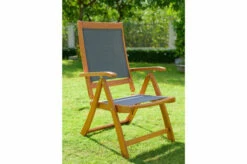 OUTFLEXX Sitzgruppe, Natur/grau, Akazie/Textilene, Ausziehtisch 150/200 X 90 Cm, 6 Multipo 5-fach -Garden Ease Wohnen Verkaufe 22809 4.jpg