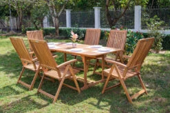 OUTFLEXX Sitzgruppe, Natur, Akazie, Ausziehtisch 180/240 X 100 Cm, 6 Multipositionssessel -Garden Ease Wohnen Verkaufe 22822 7.jpg