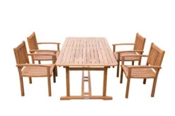 OUTFLEXX Sitzgruppe, Natur, Akazie, Ausziehtisch 180/240 X 100 Cm, 4 Armlehnensessel -Garden Ease Wohnen Verkaufe 22830 2.jpg