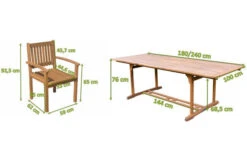 OUTFLEXX Sitzgruppe, Natur, Akazie, Ausziehtisch 180/240 X 100 Cm, 4 Armlehnensessel -Garden Ease Wohnen Verkaufe 22830 5.jpg
