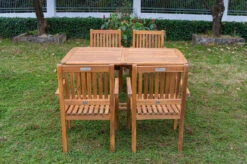 OUTFLEXX Sitzgruppe, Natur, Akazie, Ausziehtisch 180/240 X 100 Cm, 4 Armlehnensessel -Garden Ease Wohnen Verkaufe 22830 7.jpg