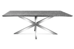 STERN Esstischgarnitur, Silbergrau/grau, Edelstahl/Textilene, Tisch 200 X 100 Cm, 6 Stapelsessel, Hohe Rückenlehne -Garden Ease Wohnen Verkaufe 22909 09.JPG