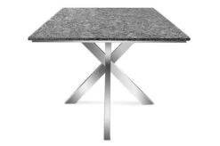 STERN Esstischgarnitur, Silbergrau/grau, Edelstahl/Textilene, Tisch 200 X 100 Cm, 6 Stapelsessel, Hohe Rückenlehne -Garden Ease Wohnen Verkaufe 22909 10.JPG