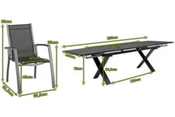 KETTLER Altura Esstischgarnitur, Anthrazit, Alu / Spraystone / Textil, Tisch 180/280x100cm, 6 Stapelsessel 14 KETTLER Altura Esstischgarnitur, Anthrazit, Alu / Spraystone / Textil, Tisch 180/280x100cm, 6 Stapelsessel -Garden Ease Wohnen Verkaufe 23085 5.jpg