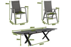 KETTLER Altura Esstischgarnitur, Anthrazit, Alu / Spraystone / Textil, Tisch 180/280x100cm, 4 Stapelsessel, 2 Multipo -Garden Ease Wohnen Verkaufe 23088 5.jpg