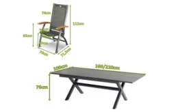 HARTMAN Xanadu / Primo Sitzgruppe, Xerix, Alu/Textilene/Glaskeramik, 6 Multipo, 160/220x100cm, Ausziehfunktion -Garden Ease Wohnen Verkaufe 23170 mass.jpg