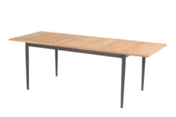 HARTMAN Silencio / Aruba Sitzgruppe, Xerix/natur, Alu/Teak, 4 Dining Sessel, 160/220x90cm, FSC-Teak Armlehnen