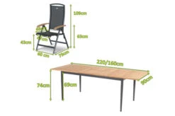HARTMAN Silencio / RaffaeloSitzgruppe, Xerix/natur, Alu/Teak, 4 Multipo, 160/220x90cm, FSC-Teak Armlehnen -Garden Ease Wohnen Verkaufe 23234 mass.jpg