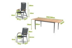 HARTMAN Silencio / RaffaeloSitzgruppe, Xerix/natur, Alu/Teak, 4 Dining Sessel, 2 Multipo, 160/220x90cm, FSC-Teak Armlehnen -Garden Ease Wohnen Verkaufe 23240 mass.jpg