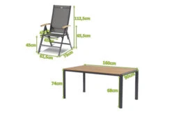 HARTMAN Aruba Sitzgruppe, Xerix/natur, Alu/Teak, 4 Multipo, 160x90cm, FSC-Teak Armlehnen -Garden Ease Wohnen Verkaufe 23307 mass.jpg