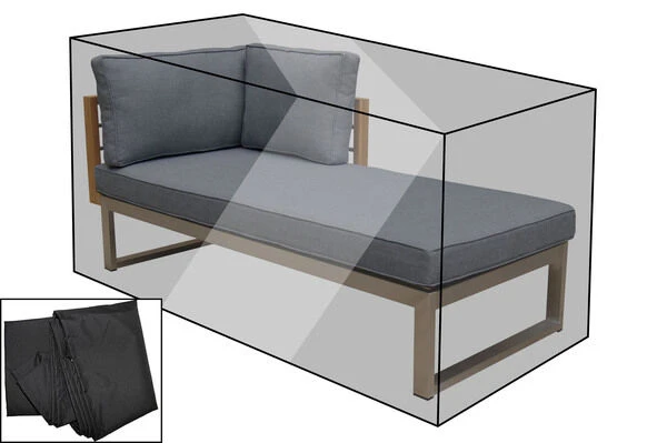 OUTFLEXX Premium Abdeckhaube Für Chaise Lounge, Schwarz, Z.B. 21652, 170 X 75 X 60 Cm, Wasserbeständig, Integriertes Zugband 1 OUTFLEXX Premium Abdeckhaube Für Chaise Lounge, Schwarz, Z.B. 21652, 170 X 75 X 60 Cm, Wasserbeständig, Integriertes Zugband