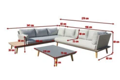 OUTFLEXX Premium Abdeckhaube Für Ecklounge, Schwarz, Polyester, 250 X 285 X 60 Cm, Wasserbeständig, Integriertes Zugband -Garden Ease Wohnen Verkaufe 23424 5.jpg