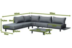 OUTFLEXX Premium Abdeckhaube Für Ecklounge, Schwarz, Z.B. 21806, Polyester, 355 X 325 X 70 Cm, Wasserbeständig -Garden Ease Wohnen Verkaufe 23428 5.jpg