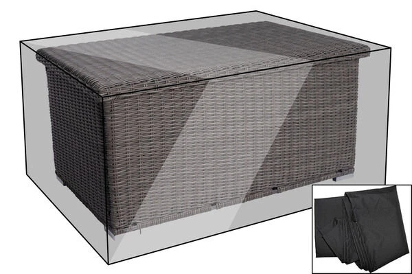 OUTFLEXX Premium Abdeckhaube Für Kissenbox, Schwarz, Z.B. 22290, 147 X 95 X 68 Cm, Wasserbeständig, Integriertes Zugband 1 OUTFLEXX Premium Abdeckhaube Für Kissenbox, Schwarz, Z.B. 22290, 147 X 95 X 68 Cm, Wasserbeständig, Integriertes Zugband