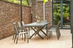SIENA GARDEN Messina/Velia Dining Set, Anthrazit/grau, Alu/Ranotex®-Gewebe/Keramik, 200-260x100, Inkl. 8 Diningsessel -Garden Ease Wohnen Verkaufe 23810 14.jpg