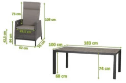 SIENA GARDEN Silva/Amira Dining Set, Anthrazit/grau, Alu/Gardino®-Geflecht/Keramik, 183 X 100cm, Inkl. 4 Diningsessel, Verstellbar -Garden Ease Wohnen Verkaufe 23831 5.jpg