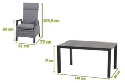 SIENA GARDEN Silva/Solea Dining Set, Anthrazit/grau/blau, Alu/Gardino®-Geflecht/Keramik, 140 X 90cm, Inkl. 4 Diningsessel, Stufenlos Verstellbar 21 SIENA GARDEN Silva/Solea Dining Set, Anthrazit/grau/blau, Alu/Gardino®-Geflecht/Keramik, 140 X 90cm, Inkl. 4 Diningsessel, Stufenlos Verstellbar -Garden Ease Wohnen Verkaufe 23842 5.jpg