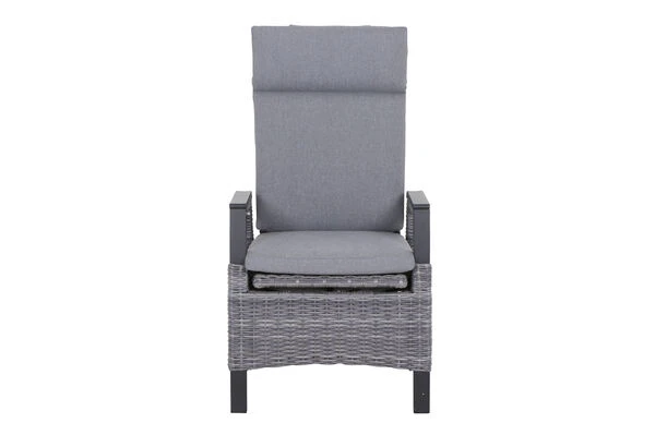 SIENA GARDEN Silva/Solea Dining Set, Anthrazit/grau/blau, Alu/Gardino®-Geflecht/Keramik, 160 X 90cm, Inkl. 4 Diningsessel, Stufenlos Verstellbar 4 SIENA GARDEN Silva/Solea Dining Set, Anthrazit/grau/blau, Alu/Gardino®-Geflecht/Keramik, 160 X 90cm, Inkl. 4 Diningsessel, Stufenlos Verstellbar – Bild 4