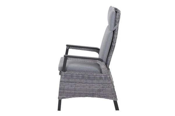 SIENA GARDEN Silva/Solea Dining Set, Anthrazit/grau/blau, Alu/Gardino®-Geflecht/Keramik, 160 X 90cm, Inkl. 4 Diningsessel, Stufenlos Verstellbar 6 SIENA GARDEN Silva/Solea Dining Set, Anthrazit/grau/blau, Alu/Gardino®-Geflecht/Keramik, 160 X 90cm, Inkl. 4 Diningsessel, Stufenlos Verstellbar – Bild 6