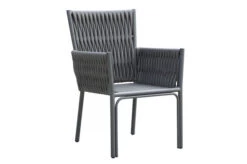 OUTFLEXX Esstischgarnitur, Anthrazit, Aluminium, Ausziehtisch 180/270x100 Cm, 6 Sessel -Garden Ease Wohnen Verkaufe 23899 6.jpg