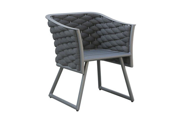 OUTFLEXX Esstischgarnitur, Anthrazit, Aluminium, Tisch 180/270x100 Cm, 6 Sessel 6 OUTFLEXX Esstischgarnitur, Anthrazit, Aluminium, Tisch 180/270x100 Cm, 6 Sessel – Bild 6