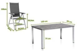 KETTLER Cubic/Basic Plus Esstischgarnitur, Silber/anthrazit, Alu/Textilene, Tisch 160x90 Cm, 4 Multipo -Garden Ease Wohnen Verkaufe 28694 05.jpg