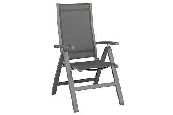 KETTLER Cubic/Altura Esstischgarnitur, Anthrazit, Alu/Kettalit/Textilene, 160x90 Cm, 4 Multipos 2 KETTLER Cubic/Altura Esstischgarnitur, Anthrazit, Alu/Kettalit/Textilene, 160x90 Cm, 4 Multipos – Bild 2