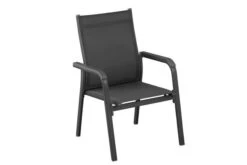 KETTLER Cubic/Basic Plus Esstischgarnitur, Anthrazit, Alu/HPL/Textilene, 140/210x70 Cm, 4 Stapelsessel -Garden Ease Wohnen Verkaufe 28832 02.jpg