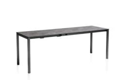 KETTLER Cubic/Basic Plus Esstischgarnitur, Anthrazit, Alu/HPL/Textilene, 140/210x70 Cm, 4 Stapelsessel -Garden Ease Wohnen Verkaufe 28832 03.jpg