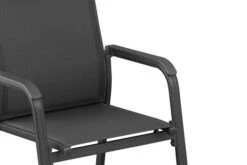 KETTLER Cubic/Basic Plus Esstischgarnitur, Anthrazit, Alu/HPL/Textilene, 140/210x70 Cm, 4 Stapelsessel -Garden Ease Wohnen Verkaufe 28832 06.jpg