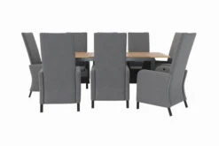 OUTFLEXX Malaga Sitzgruppe, Natur/anthrazit/flanelle, FSC-Teak/Edelstahl/Alu/Sunbrella, 150/200x90cm, 8 Sessel, Plattenstärke 20mm, Verstellbare Rückenlehne -Garden Ease Wohnen Verkaufe 28873 CGI 04.jpg