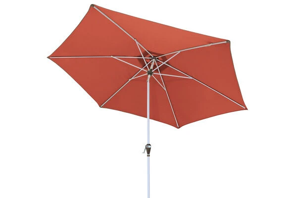 DOPPLER Active Auto Tilt Mittelstockschirm, Terrakotta, Aluminium/Textil, Ø 320 Cm, Mit Kurbel 2 DOPPLER Active Auto Tilt Mittelstockschirm, Terrakotta, Aluminium/Textil, Ø 320 Cm, Mit Kurbel – Bild 2
