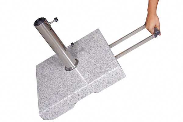 DOPPLER Trolley Granitsockel, Edelstahl/Granit, 70 Kg, Für Schirmstöcke Von 32-60 Mm 2 DOPPLER Trolley Granitsockel, Edelstahl/Granit, 70 Kg, Für Schirmstöcke Von 32-60 Mm – Bild 2